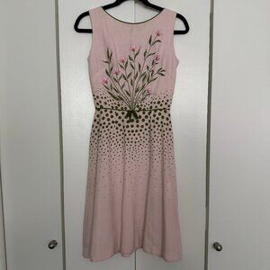 1960s Cover Girl of Miami Pink Linen Dress